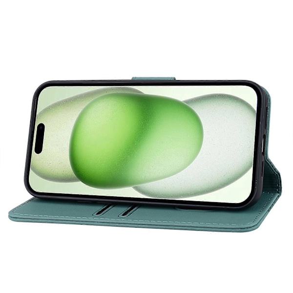 Til iPhone 15 Plus Cover Rhombus Prægning Business Læder Telefon Cover med Wallet Stand Multicolor Style A