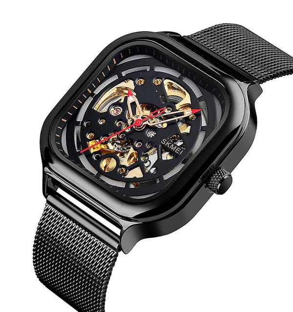 Skmei 9184 Automatic Luxury Herr Mekanisk Watch Black