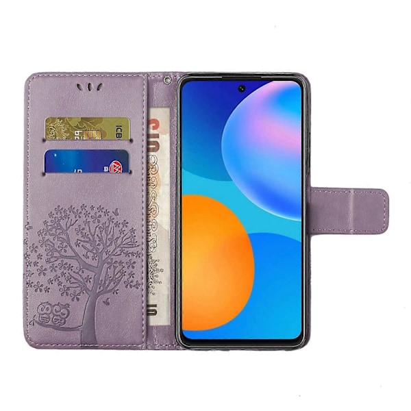 Ugglemönster Tryck Design Läderplånbok Telefonfodral för Samsung Galaxy A32 4G (EU Version) Multicolor Style H
