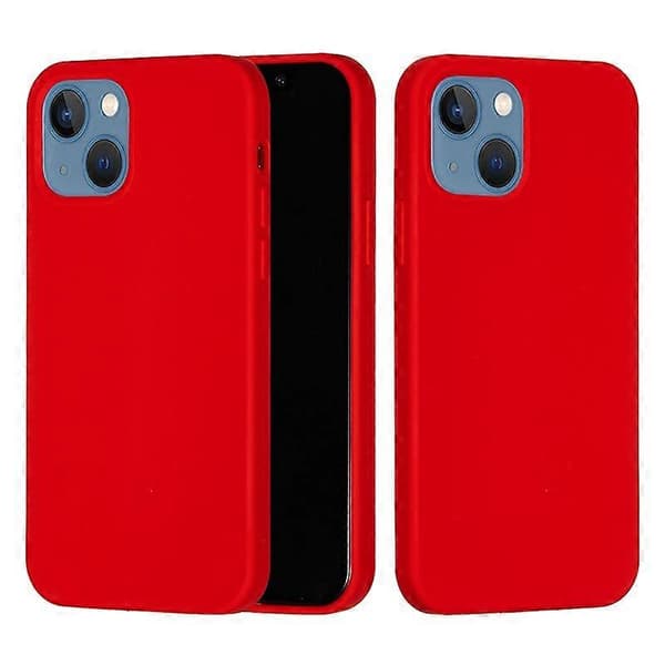 Flydende silikone anti-drop telefoncover med blødt for til iPhone 15 Plus Multicolor Style E