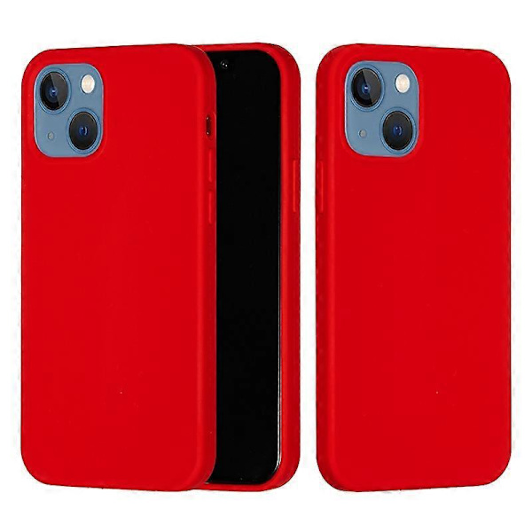 Flytande silikon Anti-fall Telefonskal Mjukt Foder Baksida för iPhone 15 Plus Multicolor Style E