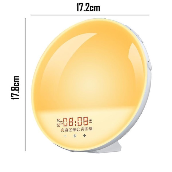 Sunrise Alarm Clock, Wake Up Light Med Sängshaker, Fm Klockradio Med Sunrise Simulering