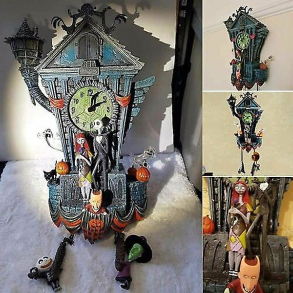 Painajainen ennen joulua käkikello seinäkello Halloween seinäkello sisustus, Tim Burtonin Painajainen ennen joulua