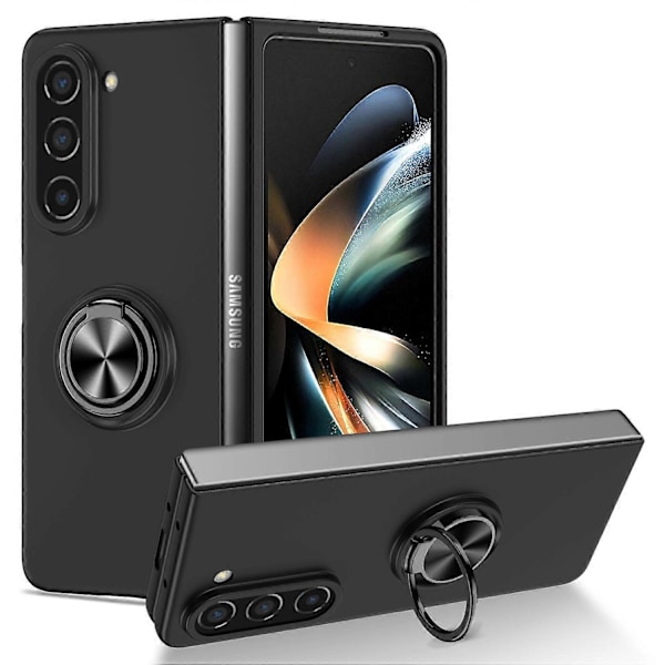 För Samsung Galaxy Z Fold5 5G Ring Kickstand Mobilskal Stöd Bilhållare Hårt PC Skyddande Skal Multicolor Style A