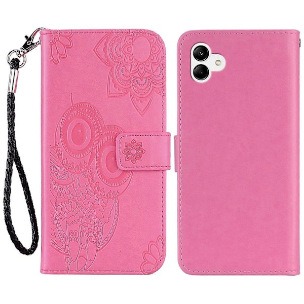 Til Samsung Galaxy A05 4G Etui Ugle Præget PU Læder Anti-drop Telefon Wallet Cover Multicolor Style A