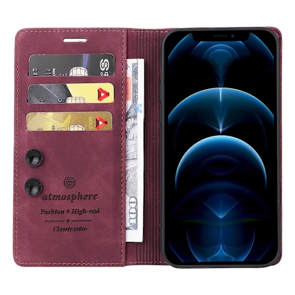 006-sarjan iPhone 15 Pro -kotelo PU-nahkainen puhelinkotelo lompakkotelineellä Multicolor Style B