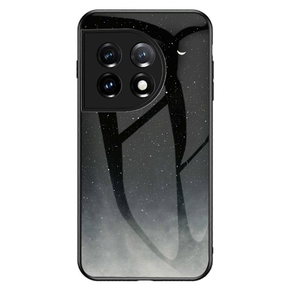 Mobilskal för OnePlus 11 5G, Härdat Glas+PC+TPU Stjärnhimmel Mönster Tryck Skyddande Skal Multicolor Style F