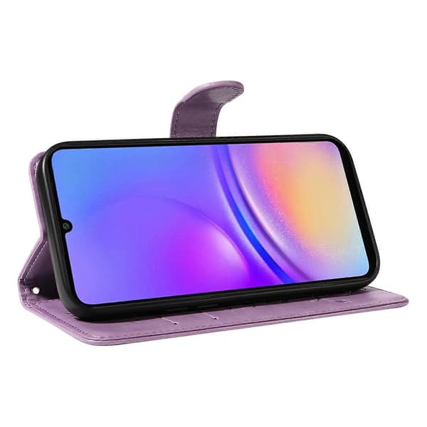 Fodral för Samsung Galaxy A06, blommönstrat PU-läder plånboksfodral Multicolor Style D