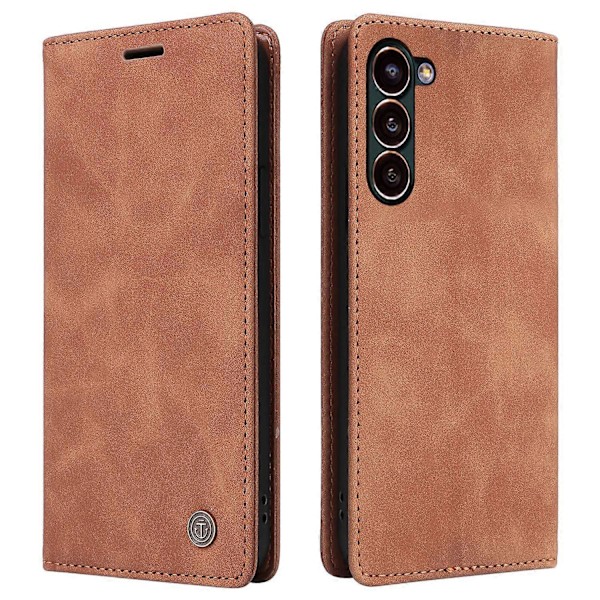006-serien Fodral för Samsung Galaxy S24+ Plånboksfodral PU Läder med Sugkoppsförslutning Multicolor Style D