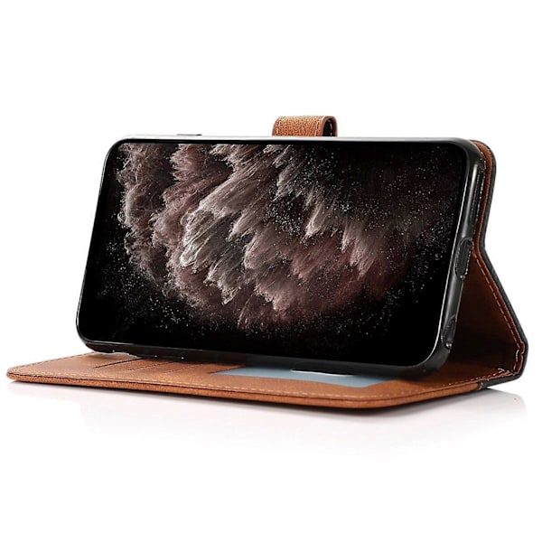 Til Samsung Galaxy A26 5G Cover Farvesplejsning Tegnebog Stativ Læder Telefonetui med Håndledsrem Multicolor Style A