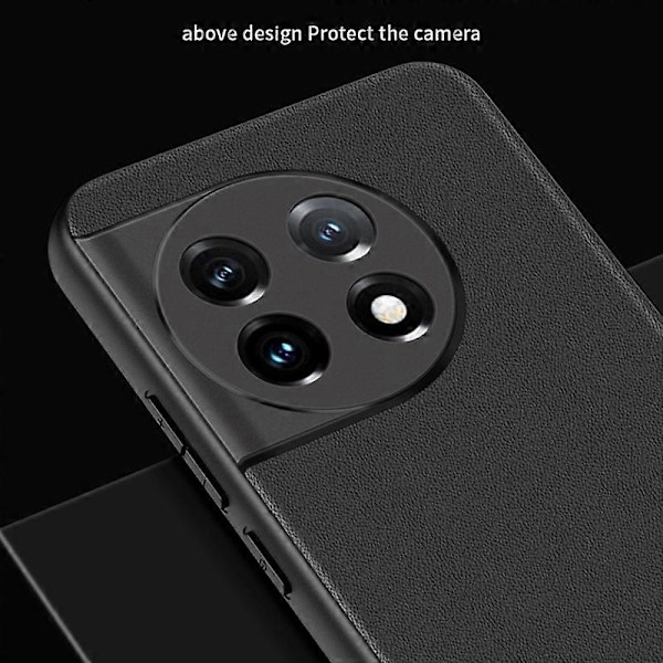 För OnePlus 11 5G Fallsäkert Bakstycke Ultratunt PU Läderbelagt PC Telefonfodral Multicolor Style B