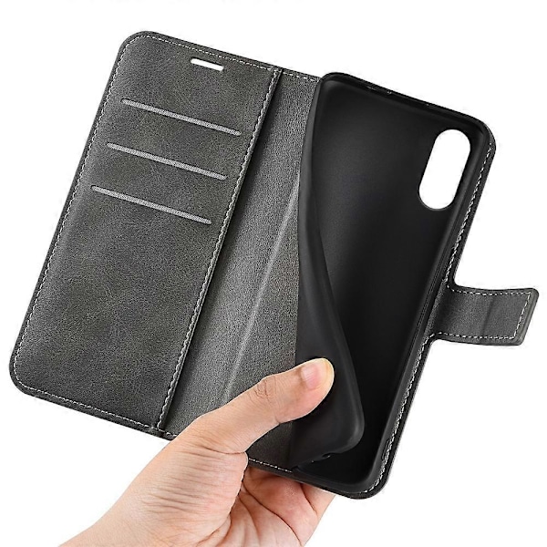 Til Sony Xperia 10 VI Taske Wallet Kalvetekstur Læder Telefon Cover Multicolor Style D