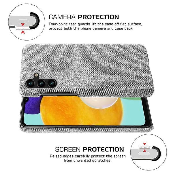 Solid farve hårdt PC stof tekstur ridsefast telefoncover til Samsung Galaxy A54 5G Multicolor Style E