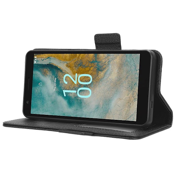 PU Læder Telefonpung til Nokia C02, Litchi Tekstur Stand Telefoncover Multicolor Style A