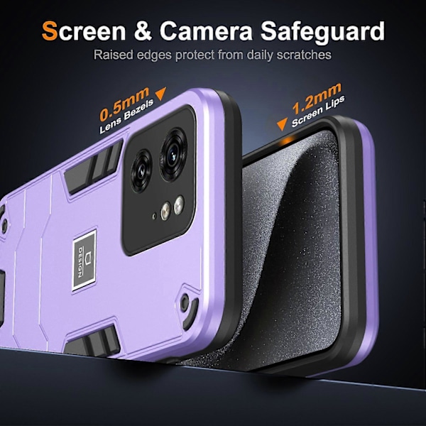 Robust hybrid støtsikker hard PC myk TPU-deksel til Motorola Edge 40 5G-telefon Multicolor Style C