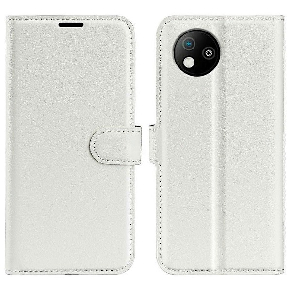 Til ZTE Blade A35 Lite Etui Litchi Tekstur Stødsikkert Læder Wallet Telefon Cover - Grøn Multicolor White