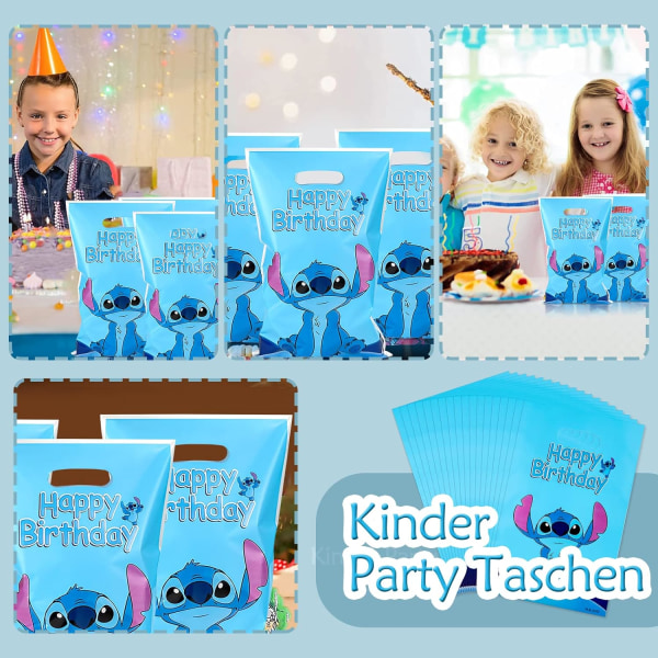 Nya 50 delar Stitch Presentpåsar, Festpåsar Födelsedagsgodispåsar Party