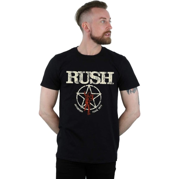 Rush Herre American Tour 1977 T-shirt Voksen S-3xl Txu1 Black XL