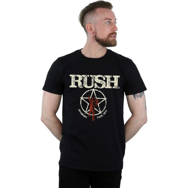 Rush Men's American Tour 1977 T-shirt Vuxen S-3xl Txu1 Black M