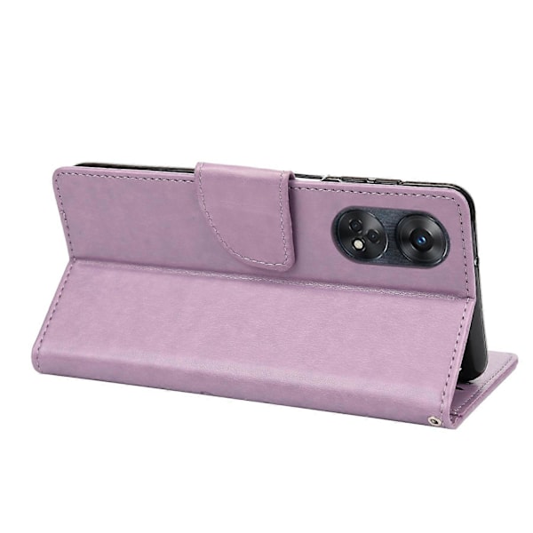 Oppo Reno8 T 4G PU-nahkakotelo Kukkaperhoskuvioinen Puhelinkuori Lompakkoteline Multicolor Style H