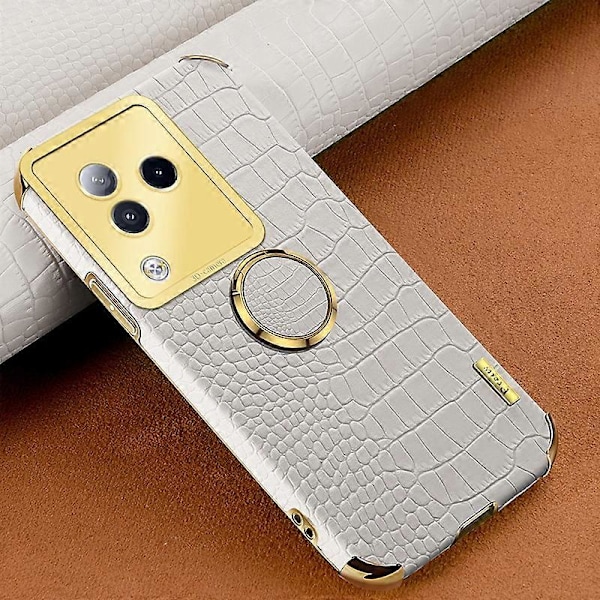 Skal med ringstativ för Xiaomi Civi 3 5G, krokodiltextur läder + TPU-telefonfodral Multicolor Style B
