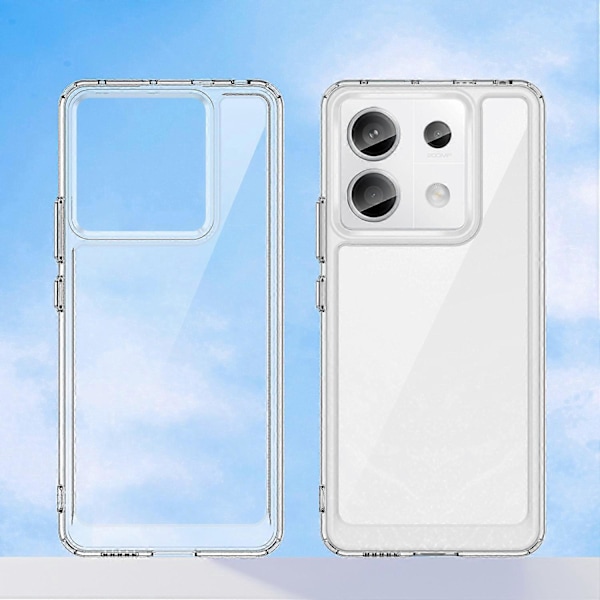Skal för Xiaomi Redmi Note 13 Pro 5G/Poco X6 5G Mobilskal TPU+Akryl Skyddande Fodral Multicolor Transparent