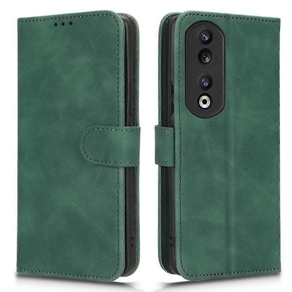 Honor 90 -puhelimen Skin-touch -tuntuinen PU-nahkainen suojakuori, lompakkokotelo, taitettava jalusta, läppäkotelo Multicolor Style C