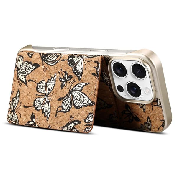 Kompatibelt med iPhone 16 Pro Mobilskal Multicolor Gold Butterfly