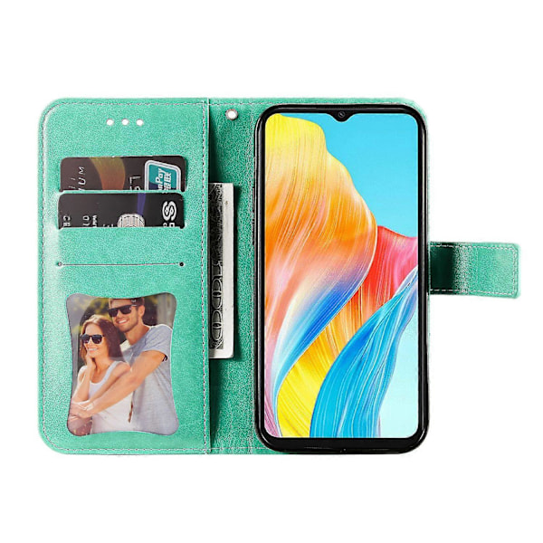 Til Oppo A38 4G Etui Slankt Anti-drop Pung Stativ PU Læder Cover Multicolor Style C