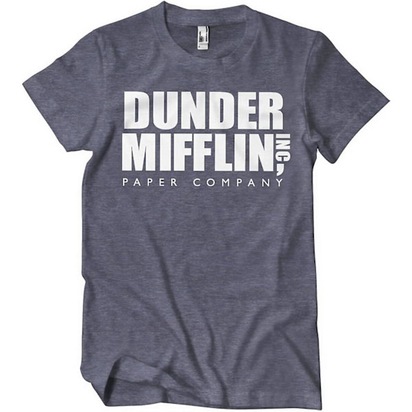 Dunder Mifflin Inc. Logo T-shirt herr - vuxen, 3xl Navy-heather M