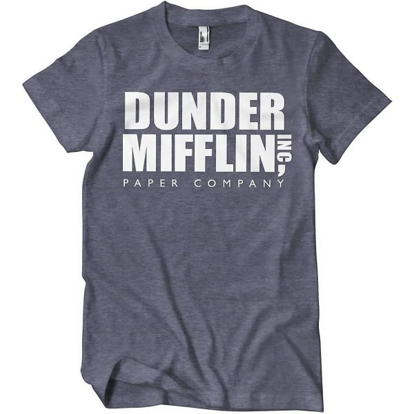 Dunder Mifflin Inc. Logo T-shirt herr - vuxen, 3xl Navy-heather XL
