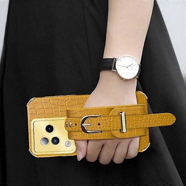 Skal för Xiaomi Civi 3 5G 6D Elektroplätering Armband PU Läder+TPU Skydd Multicolor Style D