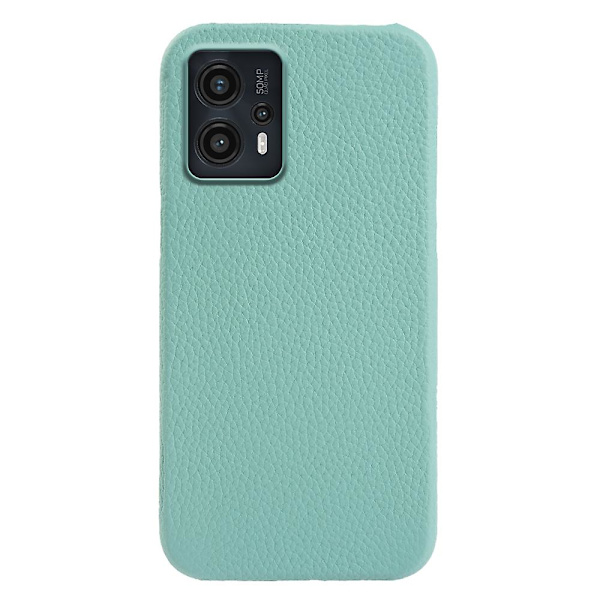 Cover till Motorola Moto G13 4g, Litchi Texture Äkta koläder+pc Magnetisk phone case Mint Green