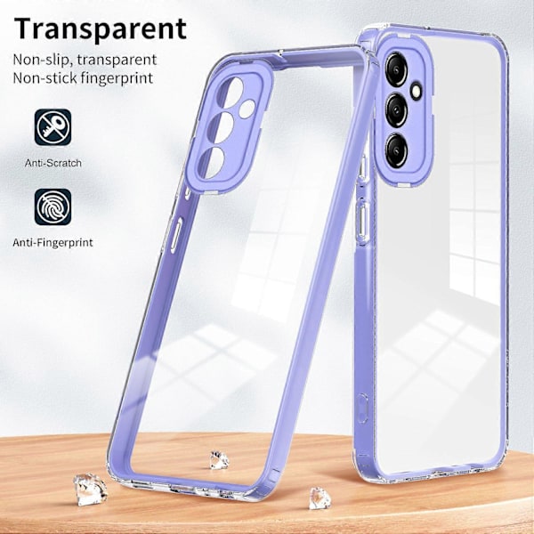 För Samsung Galaxy A54 5G 3-i-1 Transparent Baksida Anti-repa TPU+PC Mobilskal Multicolor Style E