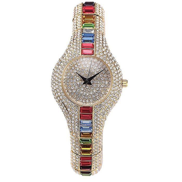 Watch i rostfritt stål med strass