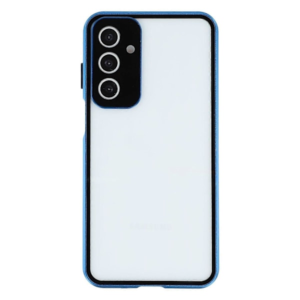 Deksel til Samsung Galaxy A16 5G/4G med skjermbeskytter/linsefilm herdet glass metall telefondeksel Multicolor Dark Blue