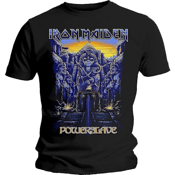 Rockoff Trade Iron Maiden Dark Ink Powerslaves T-skjorte for menn Black 3XL