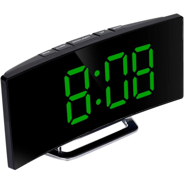 Opgraderet digitalt vækkeur, 4,3\" LED-display med temperatur, større lydstyrke, lysstyring, bærbar Style10