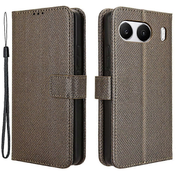 Til OnePlus Nord 4 5G Telefon Stand Case Diamant Tekstur PU Læder Cover Wallet Multicolor Style D
