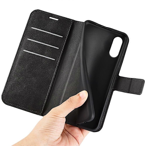 Til Sony Xperia 10 VI Taske Wallet Kalvetekstur Læder Telefon Cover Multicolor Style A