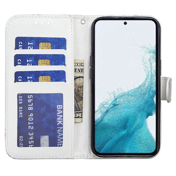 Plånboksfodral för Samsung Galaxy A15 5G PU Läder Mönstertryck Telefonskal Multicolor Style F