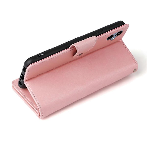 Til Samsung Galaxy A06 Etui Lynlås Pung Læder Støtteben Telefon Cover Nittedekor Multicolor Style E