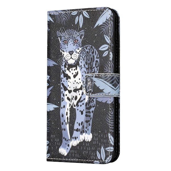För Xiaomi Redmi Note 13 Pro 5G/Poco X6 5G Mobilskal 3D Mönster Läder Plånboksfodral Multicolor Leopard