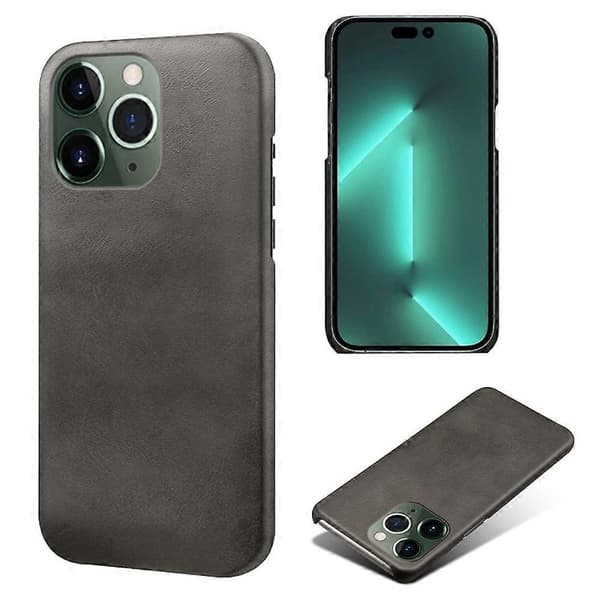 PU-läder + Hårt PC-skal Anti-Scratch Kalvtextur Telefonskal för iPhone 15 Pro Max Multicolor Style G