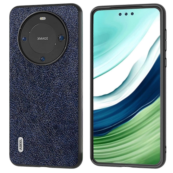 För Huawei Mate 60 Pro Mobilskal Retro Litchi Textur Läderbelagd TPU+PC Fodral Multicolor Style A