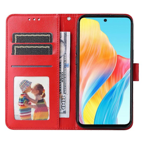 Mobiltelefonetui til Oppo A58 4G, Wallet Stand Shell PU Læder Solsikke Præget Telefoncover Multicolor Style A