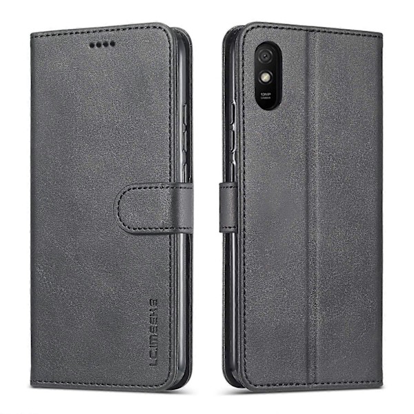 LC.IMEEKE Lommebok Stativ Lær Shell Telefon Deksel Etui for Samsung Galaxy A02/M02 (EU Versjon) Multicolor Style A