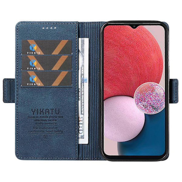YIKATU YK-005 Lærdeksel til Samsung Galaxy A53 5G, hudvennlig telefonetui med lommebok og stativ Multicolor Style A