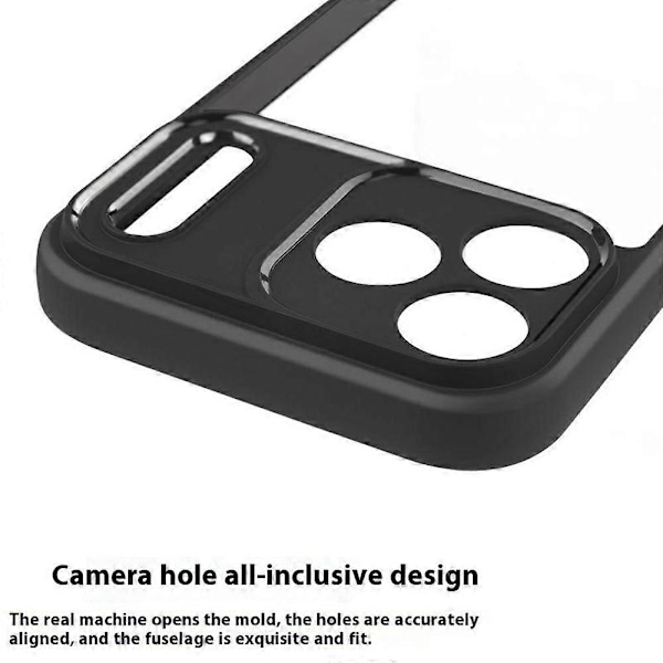 IPhone 17 Pro -kotelo, iskunkestävä PC+TPU kirkas takakansi