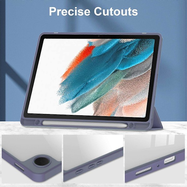 Kirkas takakansi Samsung Galaxy Tab A9+ PU+TPU+Akryyli tablettikotelolle kynäpaikalla Multicolor Style E